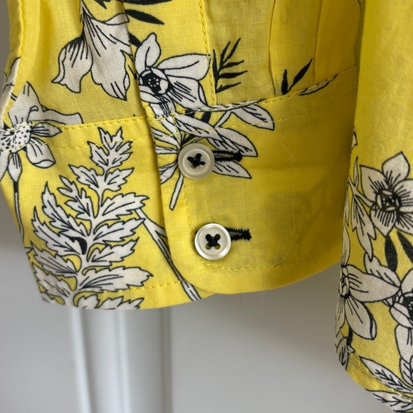 Talbots Floral Long Sleeve Button Down Top, Size Petite Small - Picture 7 of 12